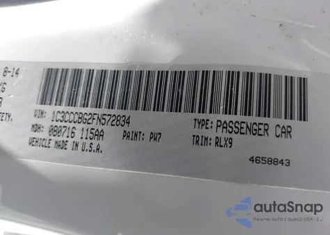 2015 Chrysler 200 S from USA, damaged, VIN 1C3CCCBG2FN572834